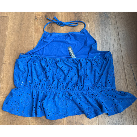 Modcloth Sought After in Sapphire Halter Top Sapphire Blue Women's Size 1X NWT - Picture 3 of 5
